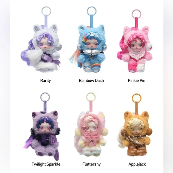 My Little Pony x Skullpanda collab Plush Authentic bag charm Rainbow Dash New - Picture 10 of 11